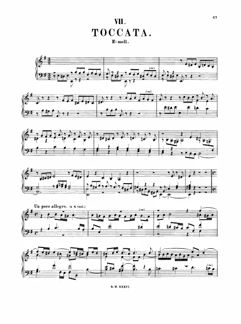 First page of Toccata