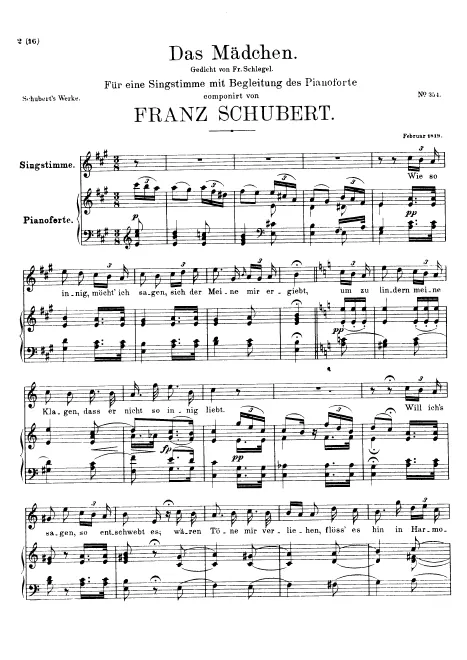 First page of Das Mädchen