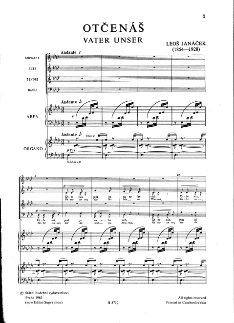 First page of Otče náš (Otčenáš)