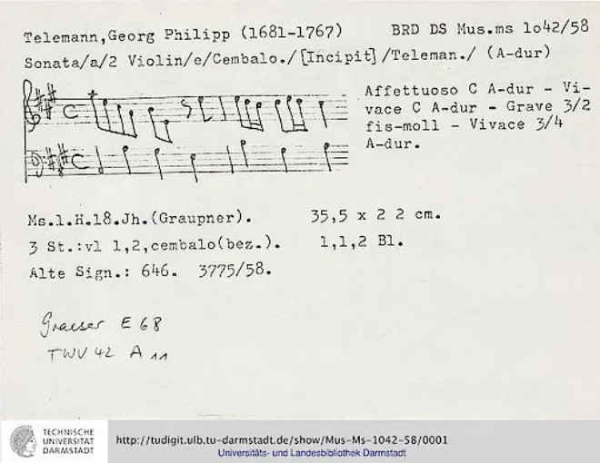 First page of Trio Sonata