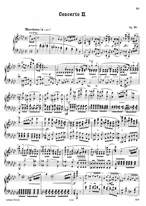 First page of Piano Concerto No.2