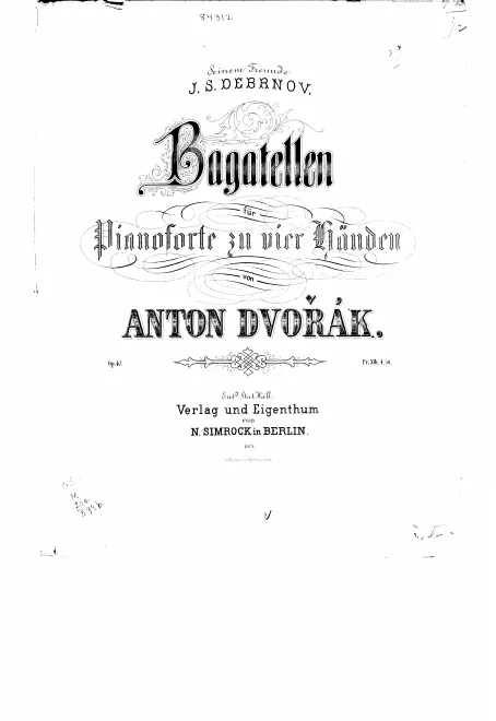 First page of Bagatelles