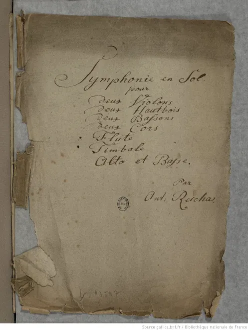 First page of Symphony in G major
