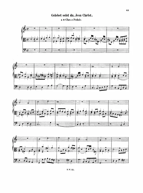 First page of Gelobet seist du, Jesu Christ