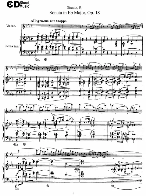 First page of Violin Sonata