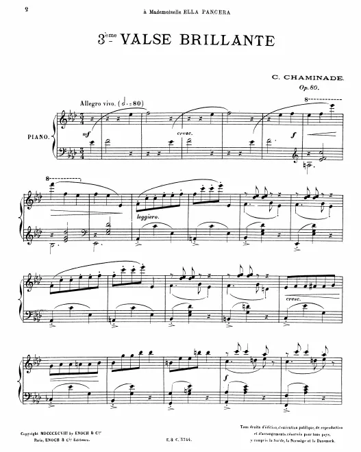 First page of 3ème valse brillante, Op.80