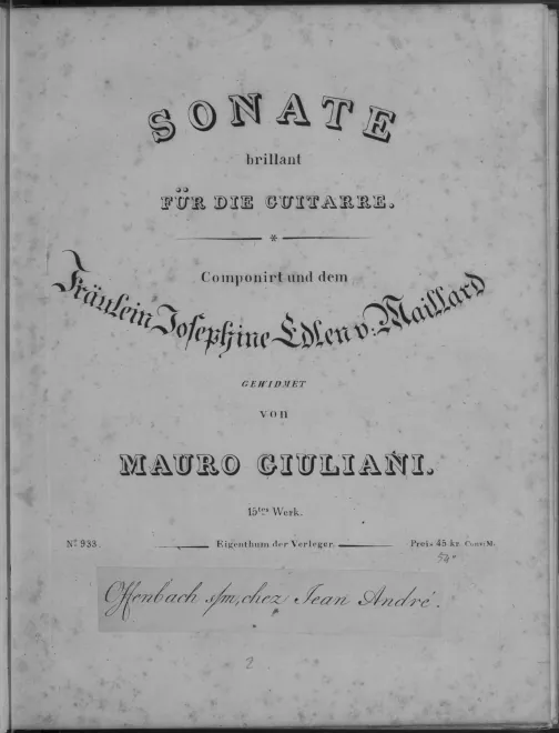 First page of Guitar Sonata