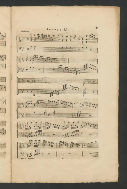 First page of Keyboard Sonata in B major