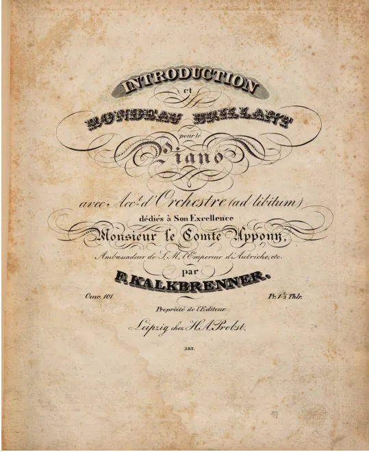 First page of Introduction et Rondeau Brillant pour le Piano avec d'Orchestra