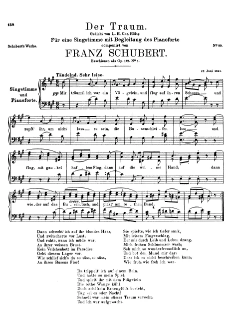 First page of Der Traum