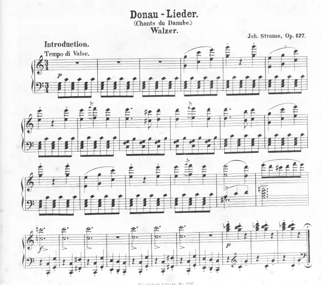 First page of Donau Lieder Walzer