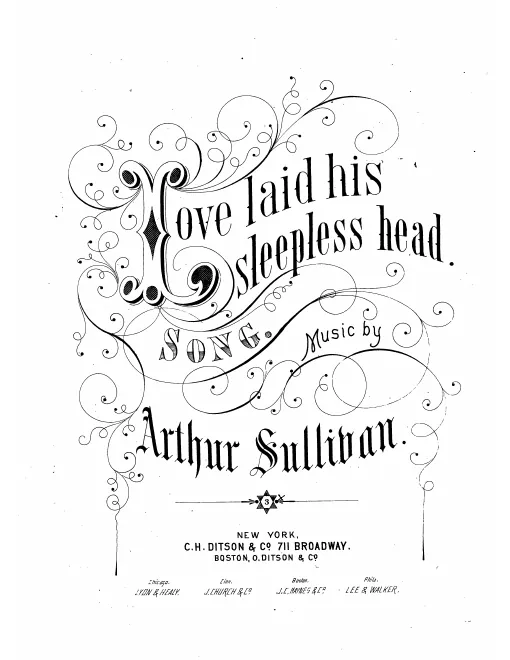 First page of Love Laid His Sleepless head