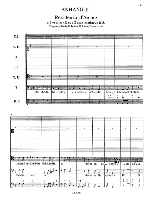 First page of Der Hirte Coridon