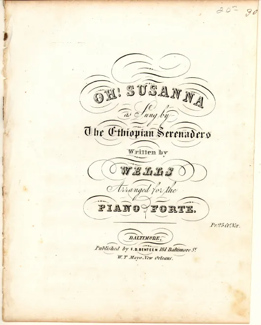 First page of Oh! Susanna