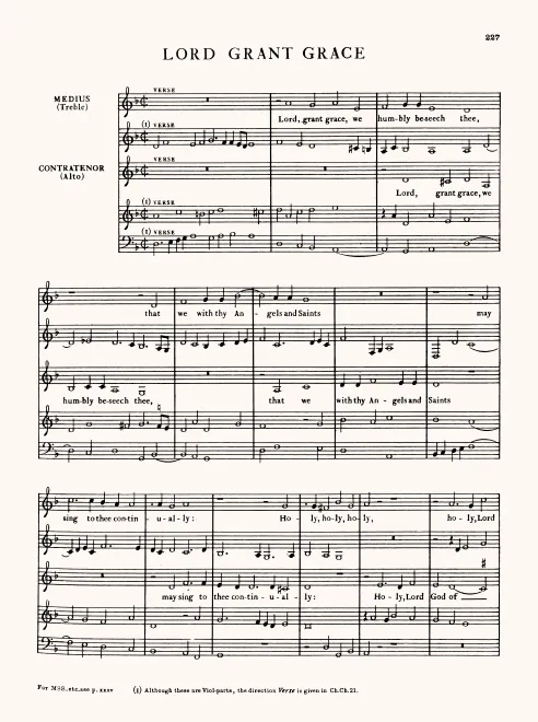 First page of Lord, Grant Grace