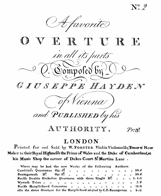 First page of Symphony No.70 in D major