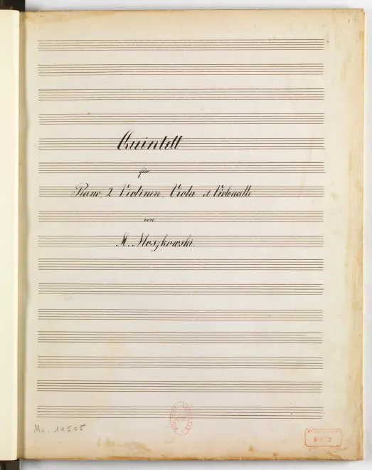 First page of Piano Quintet