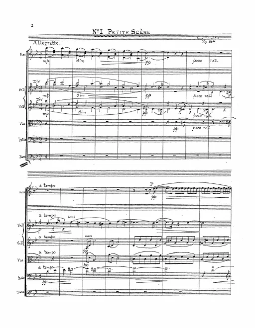 First page of 2 Suites for Orchestra