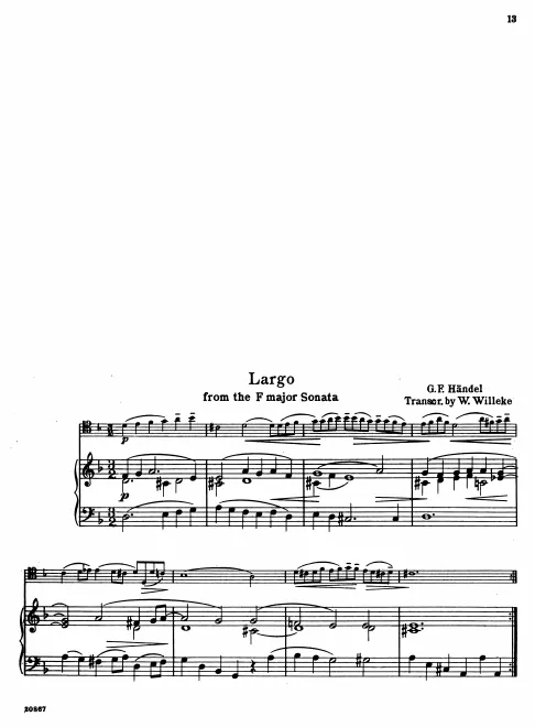 First page of Violin Sonata in F major