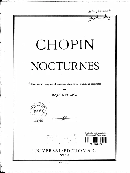 First page of Nocturnes