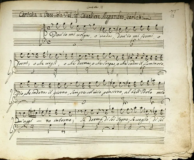 First page of Dov’io mi volga o vada