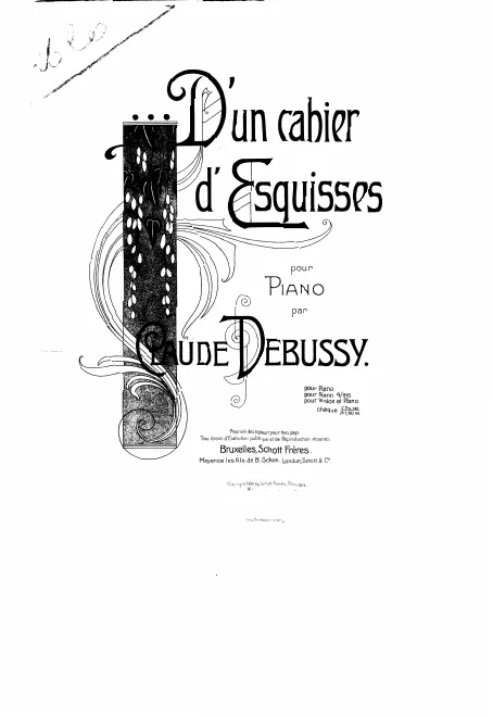 First page of D'un Cahier d'Esquisses