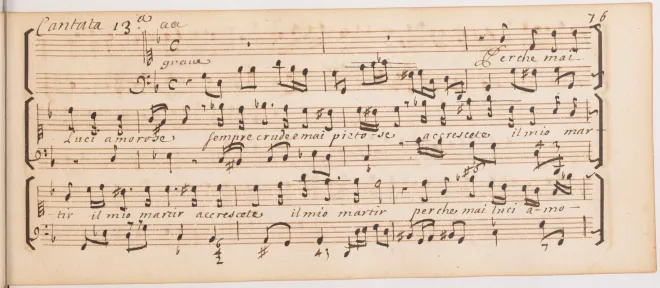 First page of Perché mai luci amorose