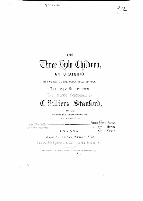 First page of The Three Holy Children
