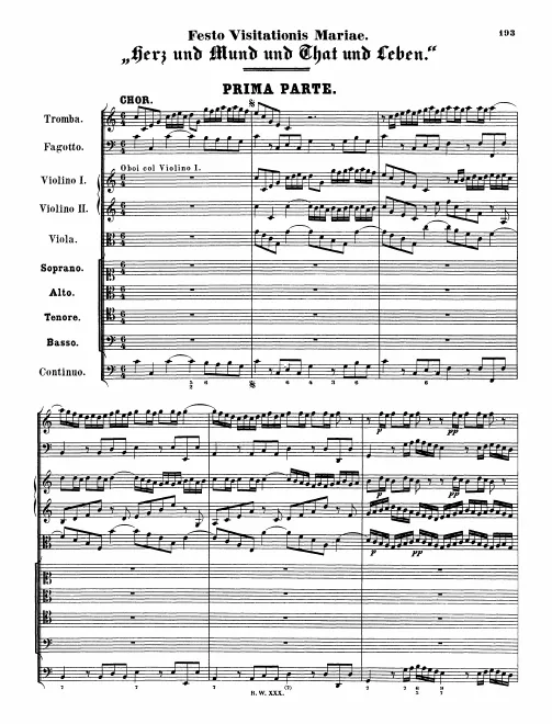 First page of Herz und Mund und Tat und Leben