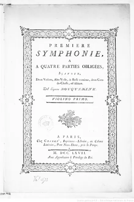 First page of Symphony in D major, G.500