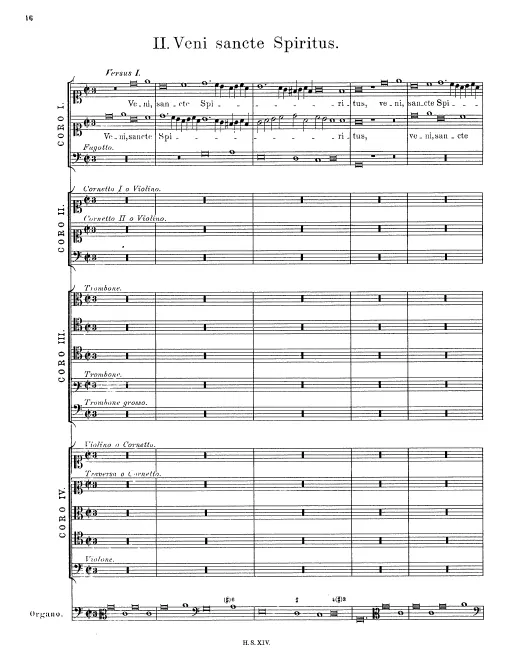 First page of Veni sancte Spiritus