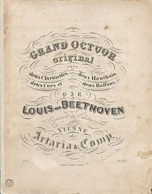First page of Wind Octet in E-flat major