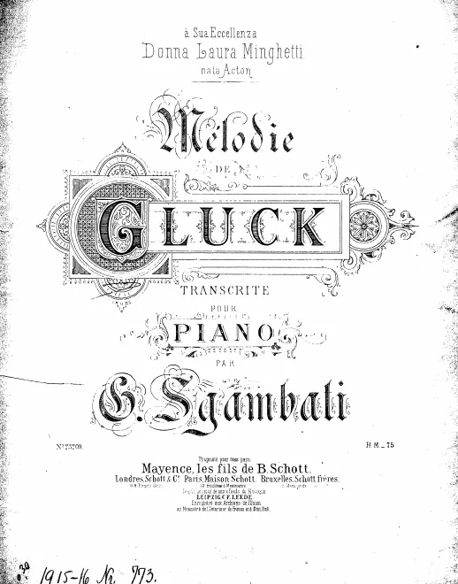 First page of Orphée et Eurydice