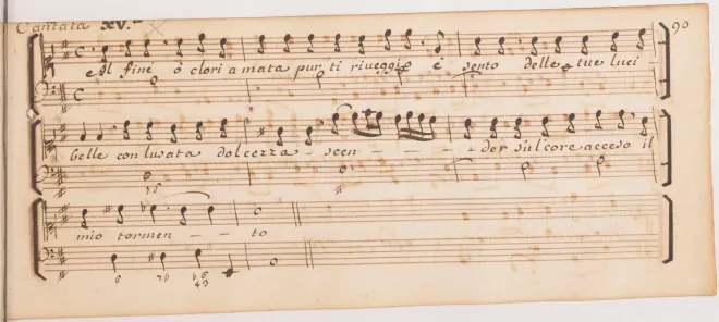 First page of Al fine o Clori amata