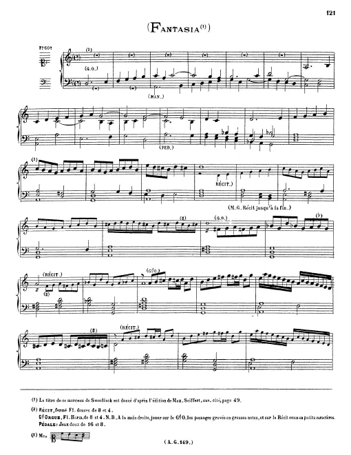 First page of Fantasia in Echo style in D dorian