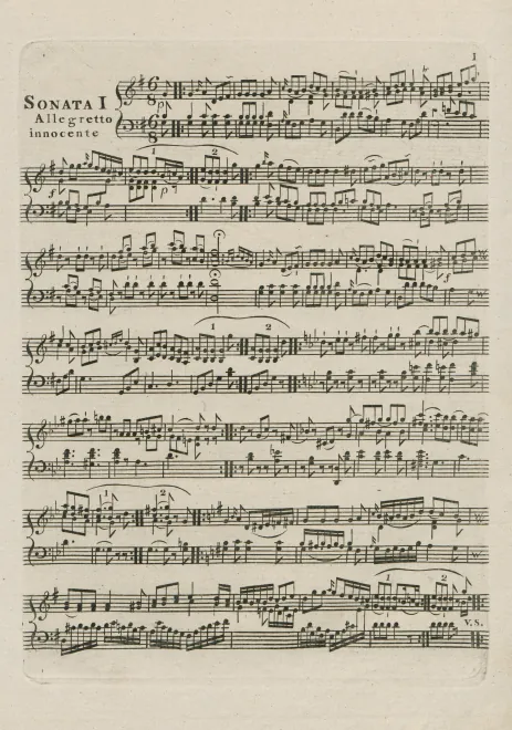 First page of 3 Keyboard Sonatas