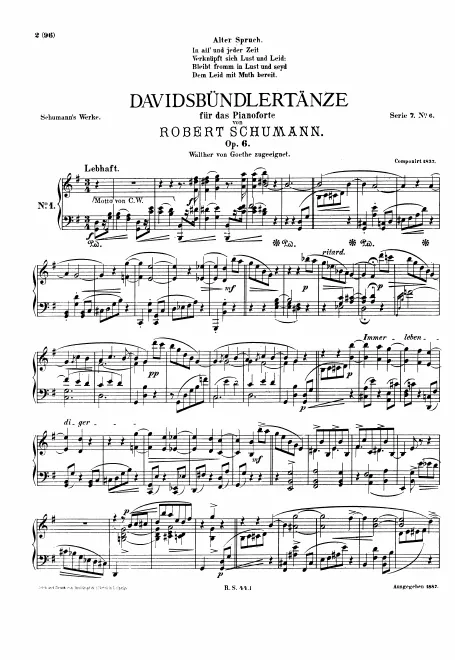 First page of Davidsbündlertänze