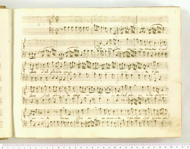 First page of Dorme Clori, aure tacete