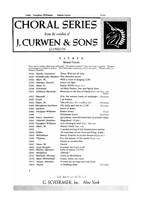 First page of 3 Choral Hymns