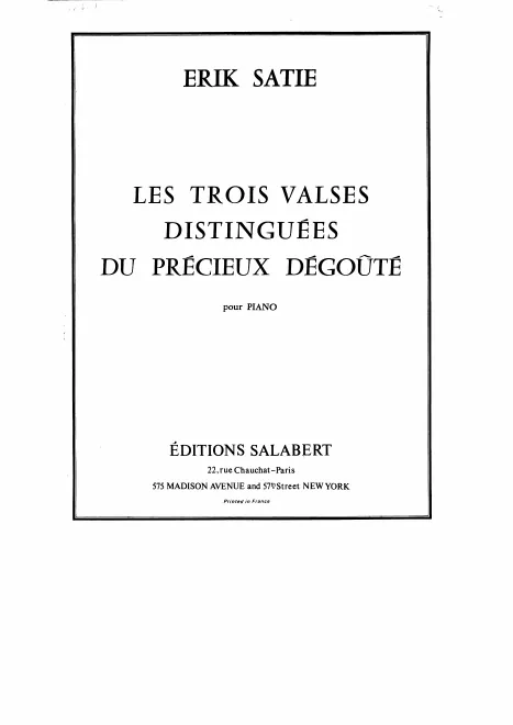 First page of Les Trois Valses distinguées de précieux dégoûté