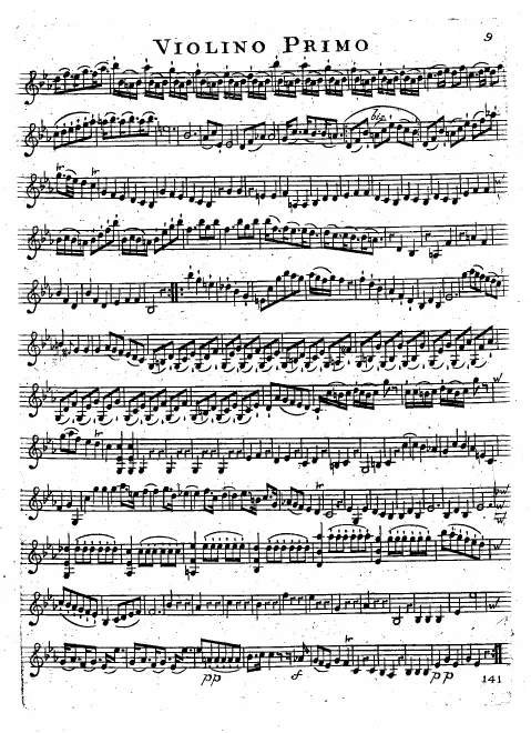 First page of String Duo in E major