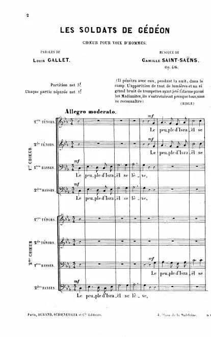 First page of Les soldats de Gédéon
