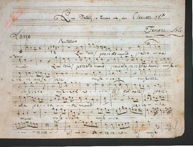 First page of Qui tollis