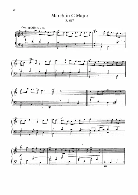 First page of March in C major