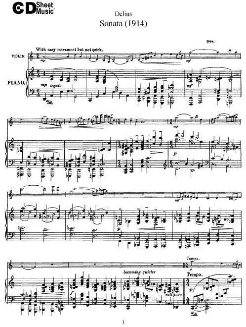 First page of Violin Sonata