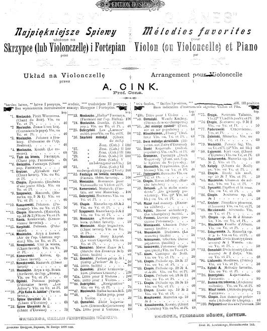 First page of Humoresques de concert