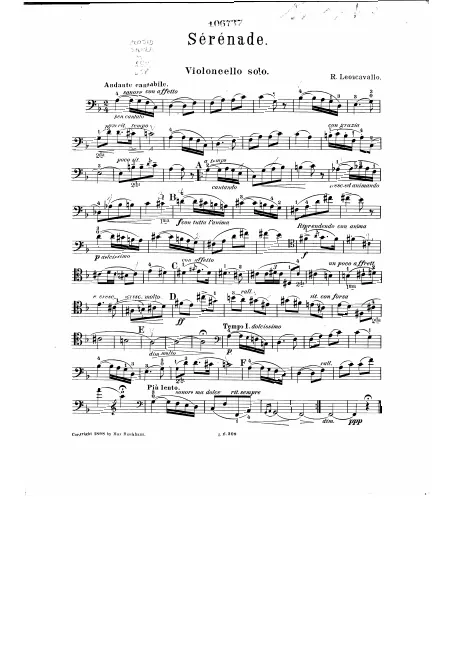 Cello part