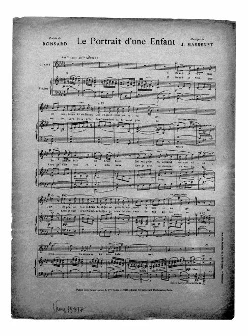 First page of Quatre mélodies