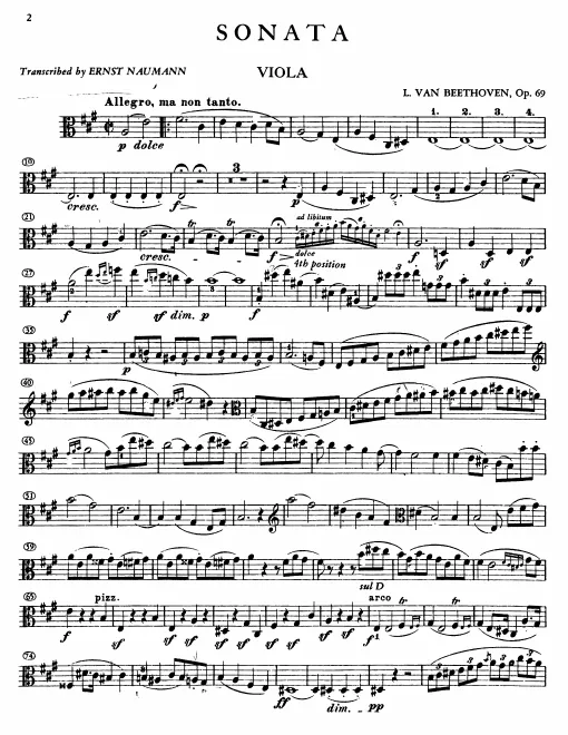 First page of Cello Sonata No.3