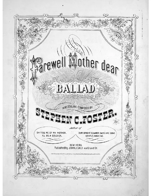 First page of Farewell Mother Dear